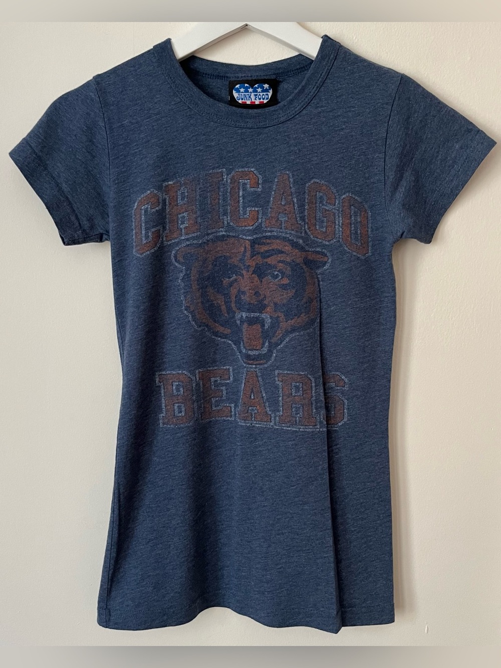 Junk Food • S • Chicago Bears Short Sleeve Graphic Tee T Shirt Vintage Look